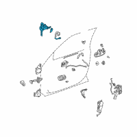 OEM 1998 Lexus ES300 Door Lock Cylinder & Key Set, Left Diagram - 69052-33180