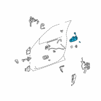 OEM 2000 Lexus ES300 Front Door Outside Handle Assembly, Right Diagram - 69210-33041-A1