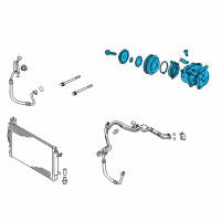 OEM 2012 Kia Forte Reman Compressor Assembly Diagram - 977011M130DR