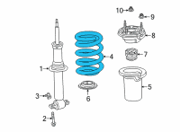 OEM 2022 Cadillac Escalade ESV Coil Spring Diagram - 84168553