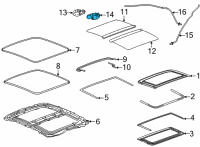 OEM Cadillac Window Shade Motor Diagram - 84339535