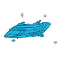 OEM 2017 Honda Accord W-Headlight Assembly-, Driver Side Diagram - 33150-T3L-A72