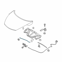 OEM 2013 Nissan Juke Rod Hood Support Diagram - 65771-1KA0A