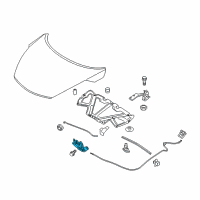 OEM 2017 Nissan Juke Male Assy-Hood Lock Diagram - 65601-3YM0C