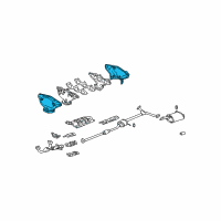 OEM Acura Legend Cover, Passenger Side Exhaust Manifold Diagram - 18120-PY3-000