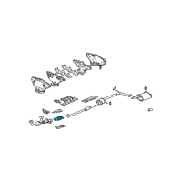 OEM 2002 Acura CL Exhaust Converter Diagram - 18160-P8F-305