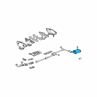 OEM Acura TL Muffler Set, Passenger Side Exhaust Diagram - 18030-S0K-A01