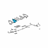 OEM 2004 Honda Pilot Manifold Assembly, Front Exhuast Diagram - 18000-P8E-L00