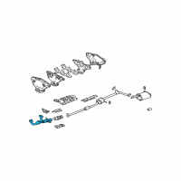 OEM 2002 Honda Accord Pipe A, Exhuast Diagram - 18210-S87-A03