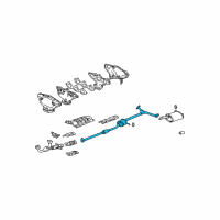 OEM Acura TL Pipe B, Exhaust Diagram - 18220-S0K-A03