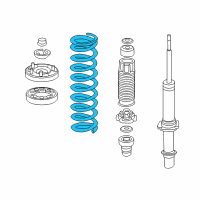 OEM Acura RL Spring, Front Diagram - 51401-SJA-A11