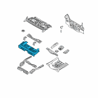 OEM Chevrolet Aveo Panel, Rear Floor Front Diagram - 96533975