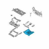 OEM 2004 Chevrolet Aveo Rear Floor Pan Diagram - 96532576