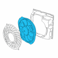 OEM 2002 BMW Z3 Air Conditioner Condenser Fan Assembly Diagram - 64-54-6-905-617