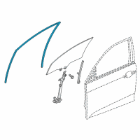 OEM 2019 Honda Insight Runchannel, Right Front Door Diagram - 72235-TBA-A01