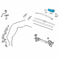 OEM 2013 Honda CR-V Motor Complete, Front Wiper Diagram - 76505-T0A-A01