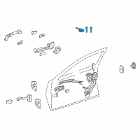 OEM 2012 Lexus IS F Door Lock Cylinder & Key Set, Left Diagram - 69052-50150