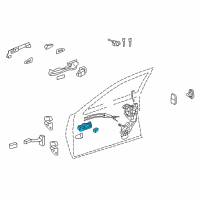 OEM Lexus LS460 Front Door Inside Handle Sub-Assembly, Right Diagram - 67605-50250-A0