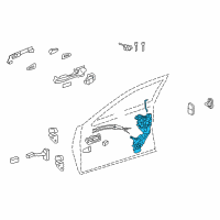 OEM Lexus LS460 Front Door Lock Assembly W/Motor, Left Diagram - 69040-50250