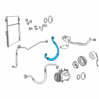 OEM 2016 Jeep Grand Cherokee Line-A/C Suction Diagram - 68161176AA