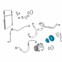 OEM 2017 Jeep Grand Cherokee PULLY Kit-A/C Compressor Diagram - 68091788AA