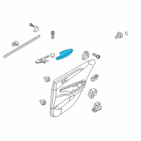 OEM 2015 Hyundai Sonata Rear Door Armrest Assembly, Left Diagram - 83710-3S050-RAS