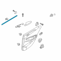 OEM 2015 Hyundai Sonata Weatherstrip-Rear Door Belt Inside RH Diagram - 83241-3S000