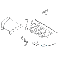 OEM Hyundai Tucson Cable Assembly-Hood Latch Release Diagram - 81190-2E100