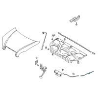 OEM 2008 Hyundai Tucson Cable Assembly-Hood Latch Release Diagram - 81190-2E000
