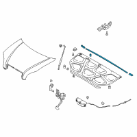 OEM 2006 Hyundai Tucson Weatherstrip-Hood Diagram - 86430-2E000