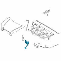 OEM 2007 Hyundai Tucson Latch Assembly-Hood Diagram - 81130-2E000