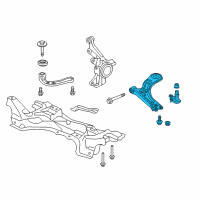 OEM 2021 Honda HR-V Arm Assembly, Right Front (Lower) Diagram - 51350-T7W-A50