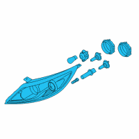 OEM Kia Sportage Passenger Side Headlight Assembly Diagram - 921023W710