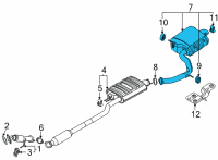 OEM 2021 Kia Sorento MUFFLER Assembly-Rear Diagram - 28710R5400