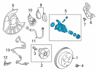 OEM 2022 Toyota Venza Caliper Assembly Diagram - 47850-42080