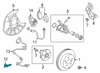 OEM Toyota RAV4 Prime Rear Speed Sensor Diagram - 89544-0R020