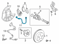 OEM 2022 Toyota Venza Brake Hose Diagram - 90947-02J08