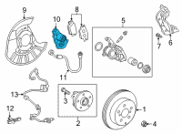 OEM 2022 Lexus NX350 ACTUATOR Assembly, Parking Diagram - 46310-33010