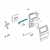 OEM 2001 Honda Odyssey Sub-Seal, R. Slide Door Diagram - 72825-S0X-A04