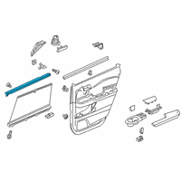 OEM 2021 Honda Pilot Flange, L. Weatherstrip *NH900L* (DEEP BLACK) Diagram - 83756-TG7-A11ZA