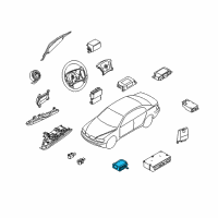 OEM BMW 760Li Sensor, A-Pillar Left Diagram - 65-77-6-970-886