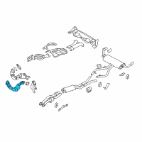 OEM BMW X6 Front Pipe Diagram - 18-30-7-574-798