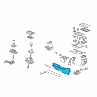 OEM 2010 Cadillac CTS Console Base Diagram - 22829350