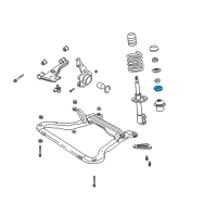 OEM 2000 Saturn LS Upper Seat Diagram - 90538936