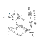 OEM Saturn LS2 Bushing, Front Lower Control Arm Diagram - 90468636