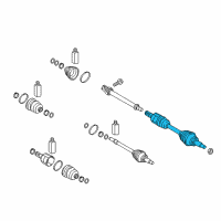 OEM 2022 Hyundai Ioniq Shaft Assembly-Drive, RH Diagram - 49501-G2100