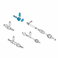 OEM 2019 Hyundai Ioniq Boot Kit-Front Axle Wheel Side Diagram - 49544-G2000