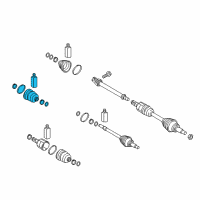 OEM 2019 Hyundai Ioniq Boot Kit-Front Axle Differential Side RH Diagram - 49542-G2000