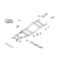 OEM 1993 Nissan Pathfinder Bracket-Member, Engine Mounting Rear Right Diagram - 50320-01G00