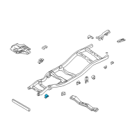 OEM 2004 Nissan Xterra Bracket Assembly-Cab Mounting, 1ST LH Diagram - 95111-7Z030